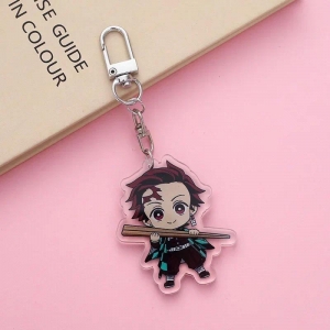 Ghost Exciting Blade Keychains Cartoon Figures Kamado Tanjirou Nezuko Kochou Shinobu Keychain Móc Khóa In Theo Yêu Cầu, Chất Liệu Mica Trong Suốt In 2 Mặt , Dày 4mm