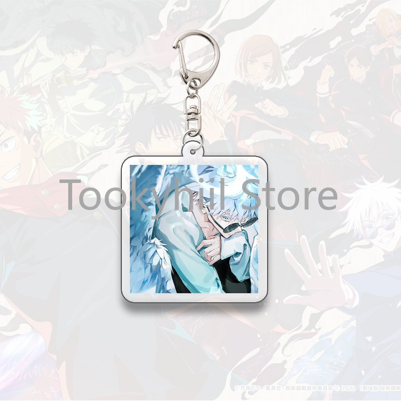 Gojo Satoru Square Keychain Boyfriend Exquisite Backpack Anime Figure Decorate Pendant Móc Khóa In Theo Yêu Cầu, Chất Liệu Mica Trong Suốt In 2 Mặt , Dày 4mm 1 Gojo Satoru Square Keychain Boyfriend Exquisite Backpack Anime Figure Decorate Pendant Móc Khóa In Theo Yêu Cầu, Chất Liệu Mica Trong Suốt In 2 Mặt , Dày 4mm