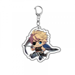 Guilty Gear Keychain Cartoon Anime Doll Ky·kiske Potemkin Faust Millia Ramlethal Lic Keychain Móc Khóa In Theo Yêu Cầu, Chất Liệu Mica Trong Suốt In 2 Mặt , Dày 4mm