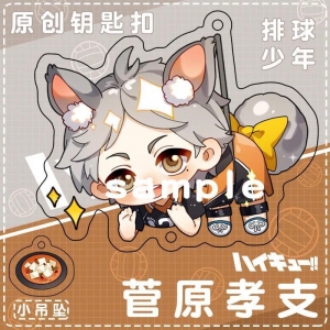 Haikyu!! Hinata Shoyo Kageyama Tobio Anime Keychain Cartoon Model Acrylic Keyring Bag Móc Khóa In Theo Yêu Cầu, Chất Liệu Mica Trong Suốt In 2 Mặt , Dày 4mm