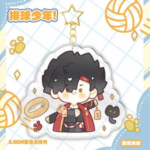 Haikyuu!! Anime New Mica Relatex Keychain Keychain Bag Charms Hanging Face Q Versionkey Bag Móc Khóa In Theo Yêu Cầu, Chất Liệu Mica Trong Suốt In 2 Mặt , Dày 4mm