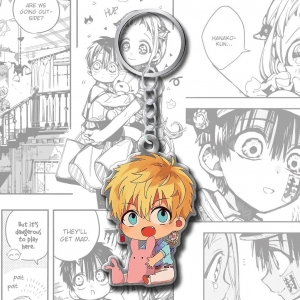 Hanako Kun Keychain Chibi Anime Manga Toilet Ghost Cute Character Handbag Accessory Móc Khóa In Theo Yêu Cầu, Chất Liệu Mica Trong Suốt In 2 Mặt , Dày 4mm