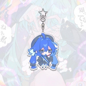 Hatsune Miku Acrylic Keychain Kasane Teto Kawaii Hanging Face Student Bag Charm Decoration Móc Khóa In Theo Yêu Cầu, Chất Liệu Mica Trong Suốt In 2 Mặt , Dày 4mm