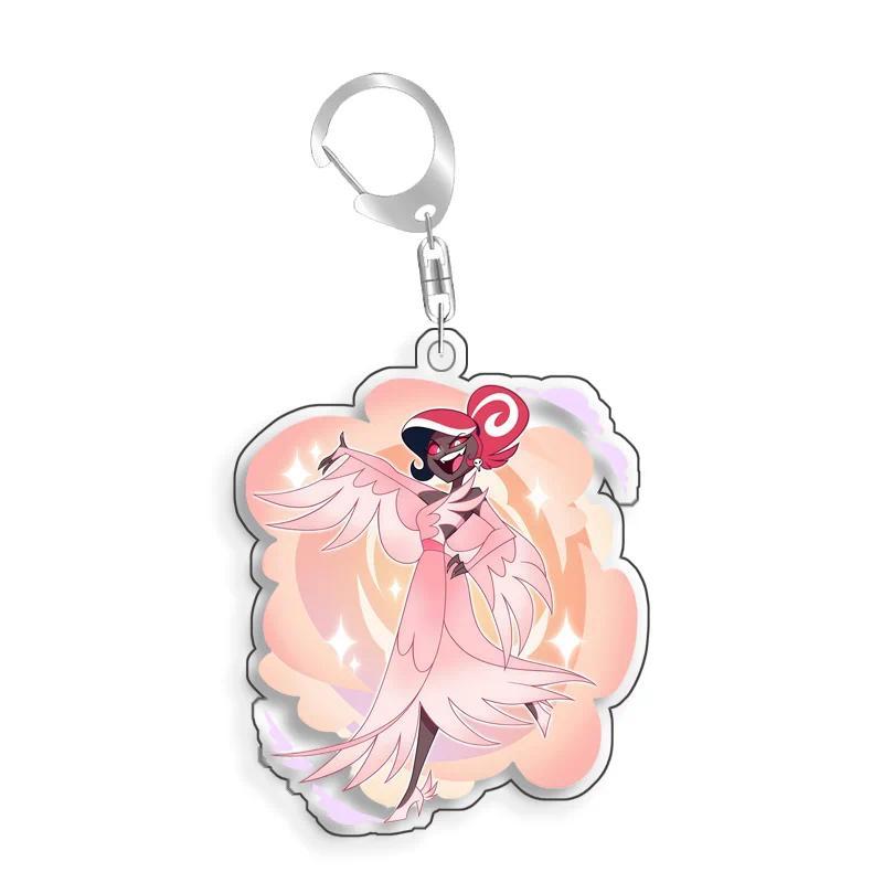 Hazbin Hotel Angel Dust Velvette Angel Dust Alastor Selfmade Acrylic Keychain Mica Bag Charms Móc Khóa In Theo Yêu Cầu, Chất Liệu Mica Trong Suốt In 2 Mặt , Dày 4mm 6 Hazbin Hotel Angel Dust Velvette Angel Dust Alastor Selfmade Acrylic Keychain Mica Bag Charms Móc Khóa In Theo Yêu Cầu, Chất Liệu Mica Trong Suốt In 2 Mặt , Dày 4mm - Ảnh 6