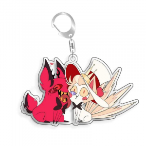 Hazbin Hotel Charlie Morningstar Vox Alastor Velvette Homemade Acrylic Keychain Mica Bag Móc Khóa In Theo Yêu Cầu, Chất Liệu Mica Trong Suốt In 2 Mặt , Dày 4mm