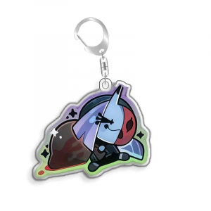 Hazbin Hotel Rouxls Kaard Jevil Berdly Swatch Homemade Acrylic Mica Keychain Game Anime Móc Khóa In Theo Yêu Cầu, Chất Liệu Mica Trong Suốt In 2 Mặt , Dày 4mm
