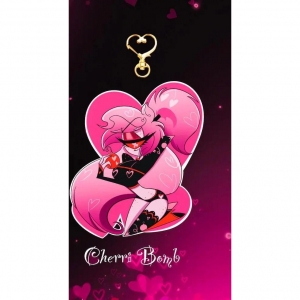 Hellish Valentines Beating Hearts Acrylic Keychain Anime Metal Chain Keychain Charlie Lucifer Móc Khóa In Theo Yêu Cầu, Chất Liệu Mica Trong Suốt In 2 Mặt , Dày 4mm