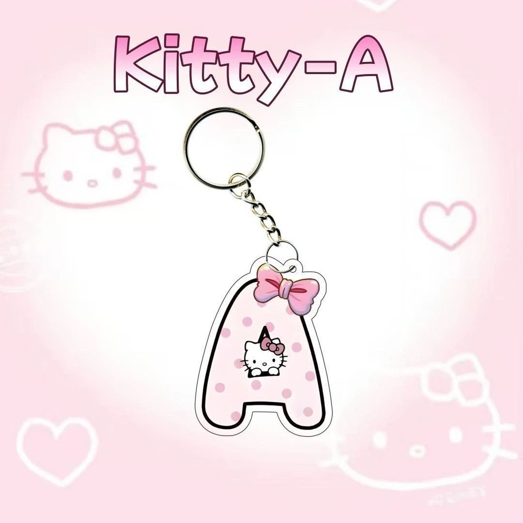 Hello Kitty Letter Keychain As A Gift For Friends Cute Double Transparent Micabag Sanrio Móc Khóa In Theo Yêu Cầu, Chất Liệu Mica Trong Suốt In 2 Mặt , Dày 4mm 1 Hello Kitty Letter Keychain As A Gift For Friends Cute Double Transparent Micabag Sanrio Móc Khóa In Theo Yêu Cầu, Chất Liệu Mica Trong Suốt In 2 Mặt , Dày 4mm