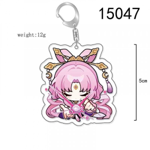 Honkai: Star Rail Anime Acrylic Double-sided Pendant Keychain Móc Khóa In Theo Yêu Cầu, Chất Liệu Mica Trong Suốt In 2 Mặt , Dày 4mm