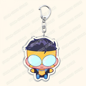Hot Adult Animated Superhero Chibi Keychains For Women Accessories Bag Omni Man Key Chain Móc Khóa In Theo Yêu Cầu, Chất Liệu Mica Trong Suốt In 2 Mặt , Dày 4mm