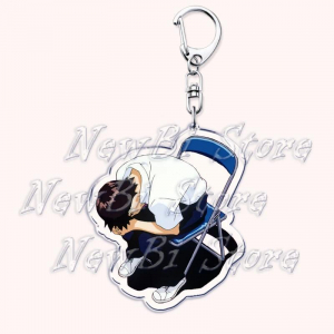 Hot Funny Sad Anime Boy In A Chair Meme Keyrings For Accessories Bag Pendant Key Chain Ring Móc Khóa In Theo Yêu Cầu, Chất Liệu Mica Trong Suốt In 2 Mặt , Dày 4mm