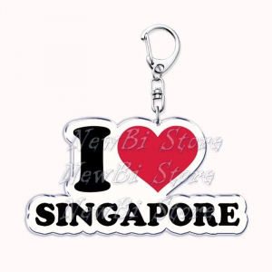 Hot I Love Paris London Cites Keychains Hong Kong New York Bangkok Tokyo Seoul Dubai Mica Móc Khóa In Theo Yêu Cầu, Chất Liệu Mica Trong Suốt In 2 Mặt , Dày 4mm