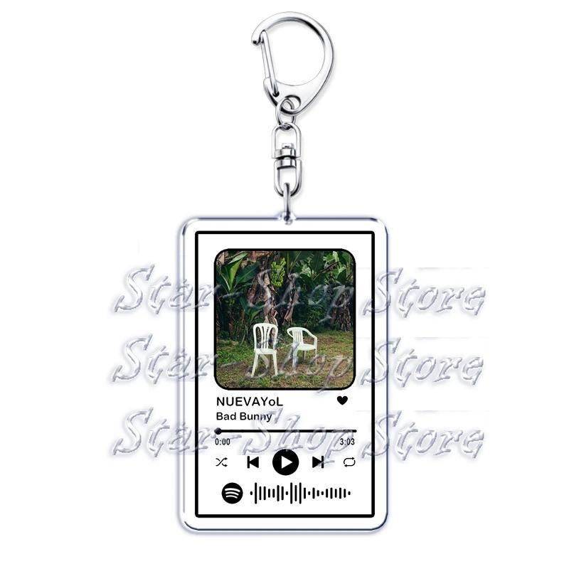 Hot Spanish Singer Reggaeton Music Keychains For Women Accessories Bag El Clúb Dtmf Playlist Móc Khóa In Theo Yêu Cầu, Chất Liệu Mica Trong Suốt In 2 Mặt , Dày 4mm 2 Hot Spanish Singer Reggaeton Music Keychains For Women Accessories Bag El Clúb Dtmf Playlist Móc Khóa In Theo Yêu Cầu, Chất Liệu Mica Trong Suốt In 2 Mặt , Dày 4mm - Ảnh 2