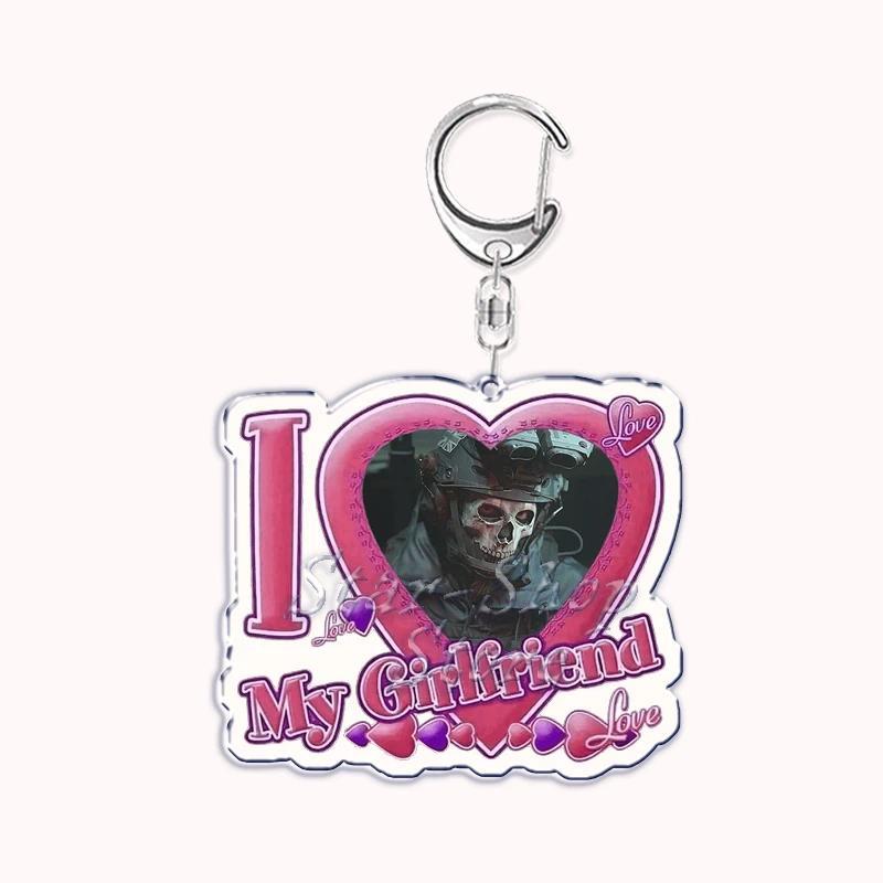 I Love My Boyfriend Girlfriend Heart Keychain For Women Accessories Leon Ghost Bf Gf Key Móc Khóa In Theo Yêu Cầu, Chất Liệu Mica Trong Suốt In 2 Mặt , Dày 4mm 6 I Love My Boyfriend Girlfriend Heart Keychain For Women Accessories Leon Ghost Bf Gf Key Móc Khóa In Theo Yêu Cầu, Chất Liệu Mica Trong Suốt In 2 Mặt , Dày 4mm - Ảnh 6