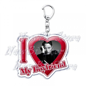 I Love My Boyfriend Mads Dittmann Mikkelsen Keychain Hannibal Keyring Pendant Mica Keychain Móc Khóa In Theo Yêu Cầu, Chất Liệu Mica Trong Suốt In 2 Mặt , Dày 4mm