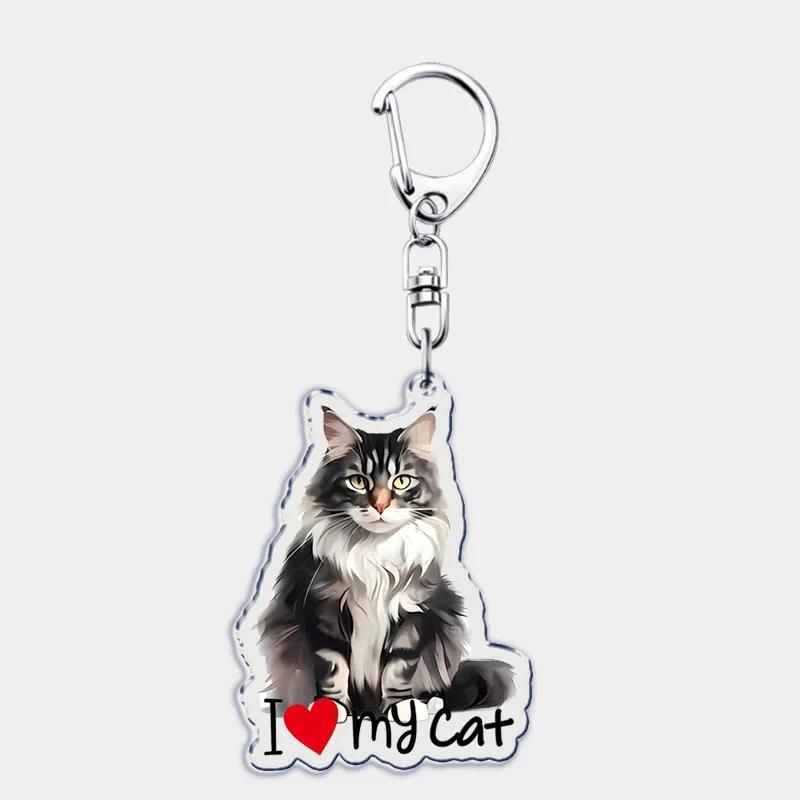 I Love My Cat Mica Keychain For Accessories Bag Cute Black Maine Coon Cat Keychain Ring Móc Khóa In Theo Yêu Cầu, Chất Liệu Mica Trong Suốt In 2 Mặt , Dày 4mm 6 I Love My Cat Mica Keychain For Accessories Bag Cute Black Maine Coon Cat Keychain Ring Móc Khóa In Theo Yêu Cầu, Chất Liệu Mica Trong Suốt In 2 Mặt , Dày 4mm - Ảnh 6