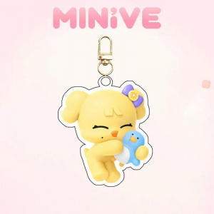 Ive Minivek Kpop Group Idol Acrylic Keychain Lovely Bag Charms Hanging Face Fans Gift Key Móc Khóa In Theo Yêu Cầu, Chất Liệu Mica Trong Suốt In 2 Mặt , Dày 4mm