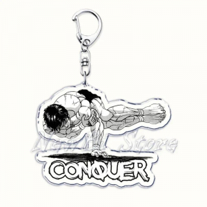 Japanese Anime Hanma Baki Son Of Ogre Keychain For Yujirou Characters Pendant Key Chain Ring Móc Khóa In Theo Yêu Cầu, Chất Liệu Mica Trong Suốt In 2 Mặt , Dày 4mm