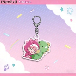 Japanese Anime Opposites Q-version Acrylic Keychain Pendant Keyring Prop Backpack Jewelry Móc Khóa In Theo Yêu Cầu, Chất Liệu Mica Trong Suốt In 2 Mặt , Dày 4mm