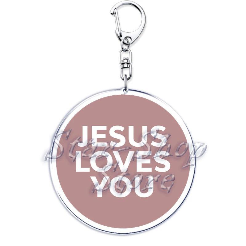 Jesus Loves You Letter Keychains Christian God Bible Quote Keyring Pendant Key Chain Jewelry Móc Khóa In Theo Yêu Cầu, Chất Liệu Mica Trong Suốt In 2 Mặt , Dày 4mm 12 Jesus Loves You Letter Keychains Christian God Bible Quote Keyring Pendant Key Chain Jewelry Móc Khóa In Theo Yêu Cầu, Chất Liệu Mica Trong Suốt In 2 Mặt , Dày 4mm - Ảnh 12