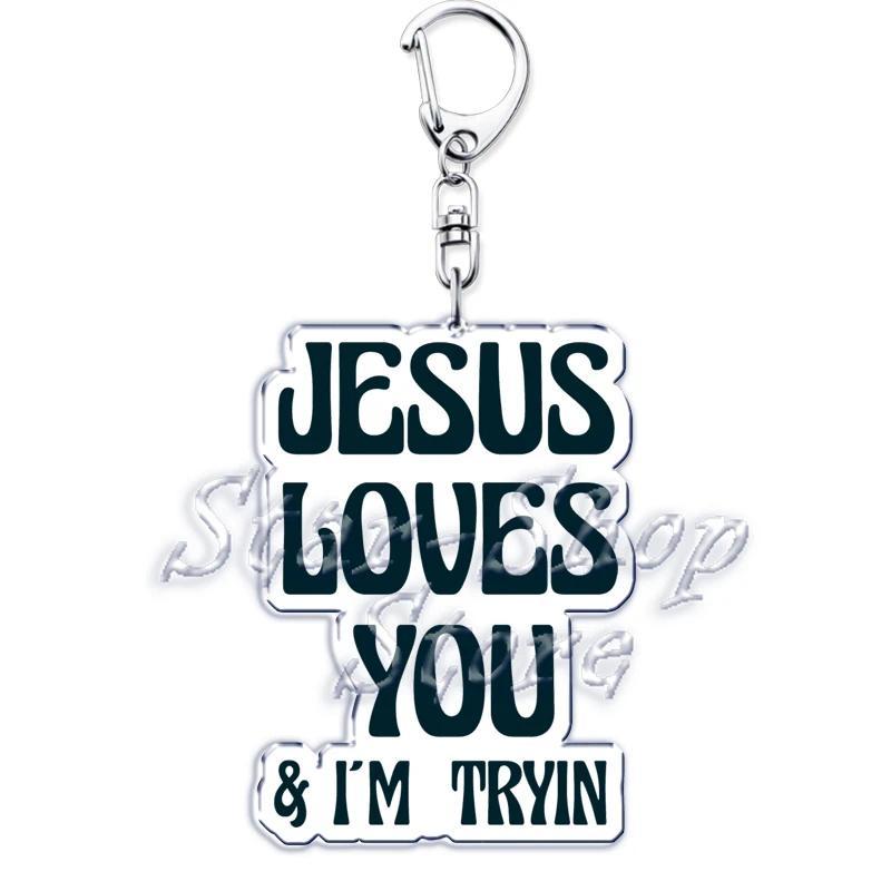 Jesus Loves You Letter Keychains Christian God Bible Quote Keyring Pendant Key Chain Jewelry Móc Khóa In Theo Yêu Cầu, Chất Liệu Mica Trong Suốt In 2 Mặt , Dày 4mm 16 Jesus Loves You Letter Keychains Christian God Bible Quote Keyring Pendant Key Chain Jewelry Móc Khóa In Theo Yêu Cầu, Chất Liệu Mica Trong Suốt In 2 Mặt , Dày 4mm - Ảnh 16