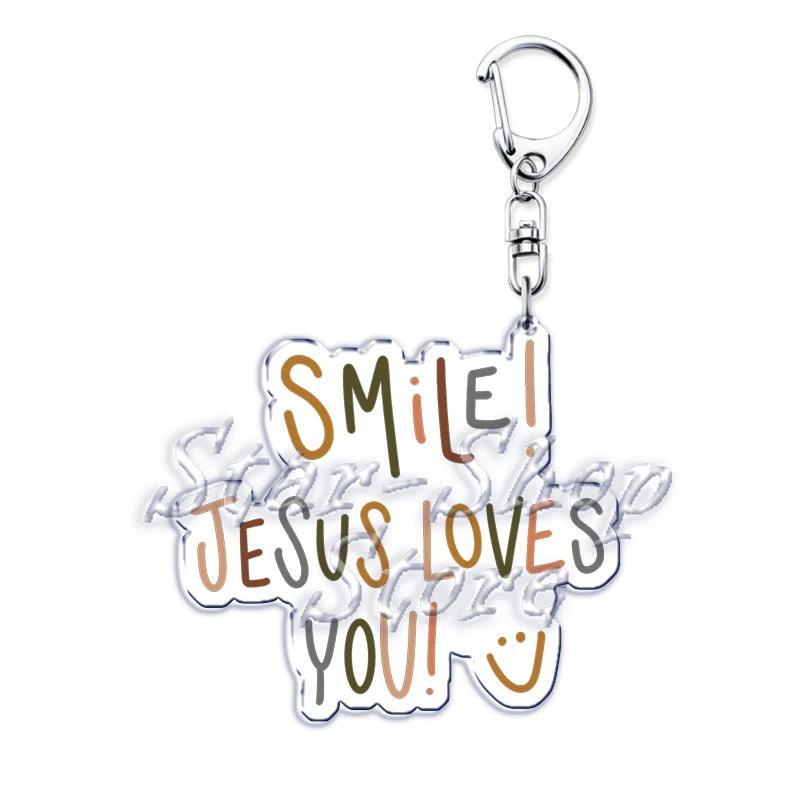 Jesus Loves You Letter Keychains Christian God Bible Quote Keyring Pendant Key Chain Jewelry Móc Khóa In Theo Yêu Cầu, Chất Liệu Mica Trong Suốt In 2 Mặt , Dày 4mm 20 Jesus Loves You Letter Keychains Christian God Bible Quote Keyring Pendant Key Chain Jewelry Móc Khóa In Theo Yêu Cầu, Chất Liệu Mica Trong Suốt In 2 Mặt , Dày 4mm - Ảnh 20