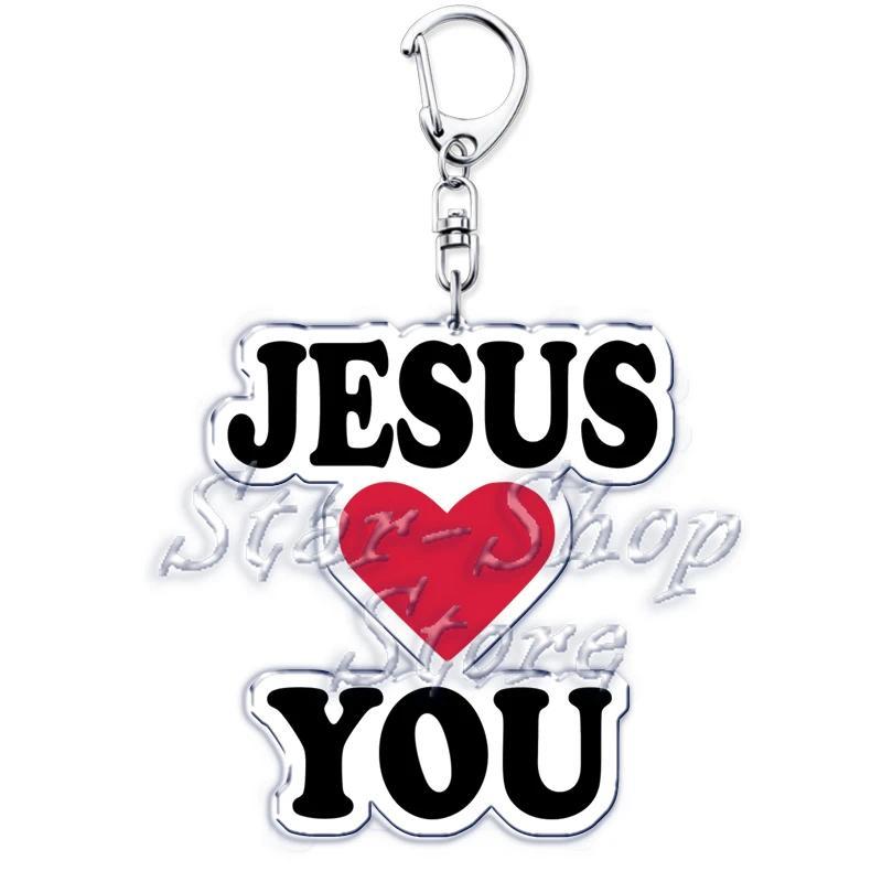 Jesus Loves You Letter Keychains Christian God Bible Quote Keyring Pendant Key Chain Jewelry Móc Khóa In Theo Yêu Cầu, Chất Liệu Mica Trong Suốt In 2 Mặt , Dày 4mm 5 Jesus Loves You Letter Keychains Christian God Bible Quote Keyring Pendant Key Chain Jewelry Móc Khóa In Theo Yêu Cầu, Chất Liệu Mica Trong Suốt In 2 Mặt , Dày 4mm - Ảnh 5