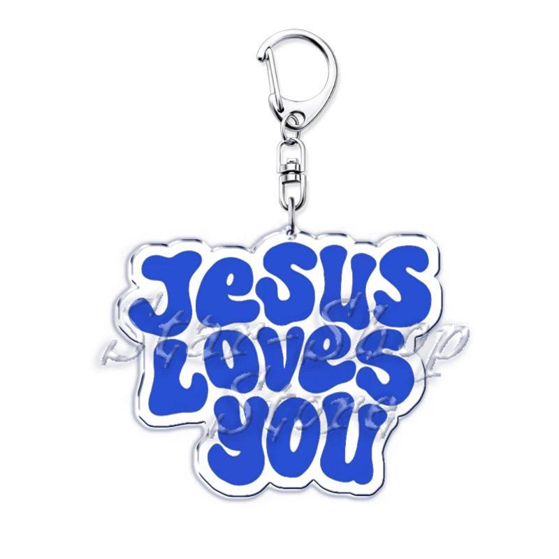 Jesus Loves You Letter Keychains Christian God Bible Quote Keyring Pendant Key Chain Jewelry Móc Khóa In Theo Yêu Cầu, Chất Liệu Mica Trong Suốt In 2 Mặt , Dày 4mm 7 Jesus Loves You Letter Keychains Christian God Bible Quote Keyring Pendant Key Chain Jewelry Móc Khóa In Theo Yêu Cầu, Chất Liệu Mica Trong Suốt In 2 Mặt , Dày 4mm - Ảnh 7
