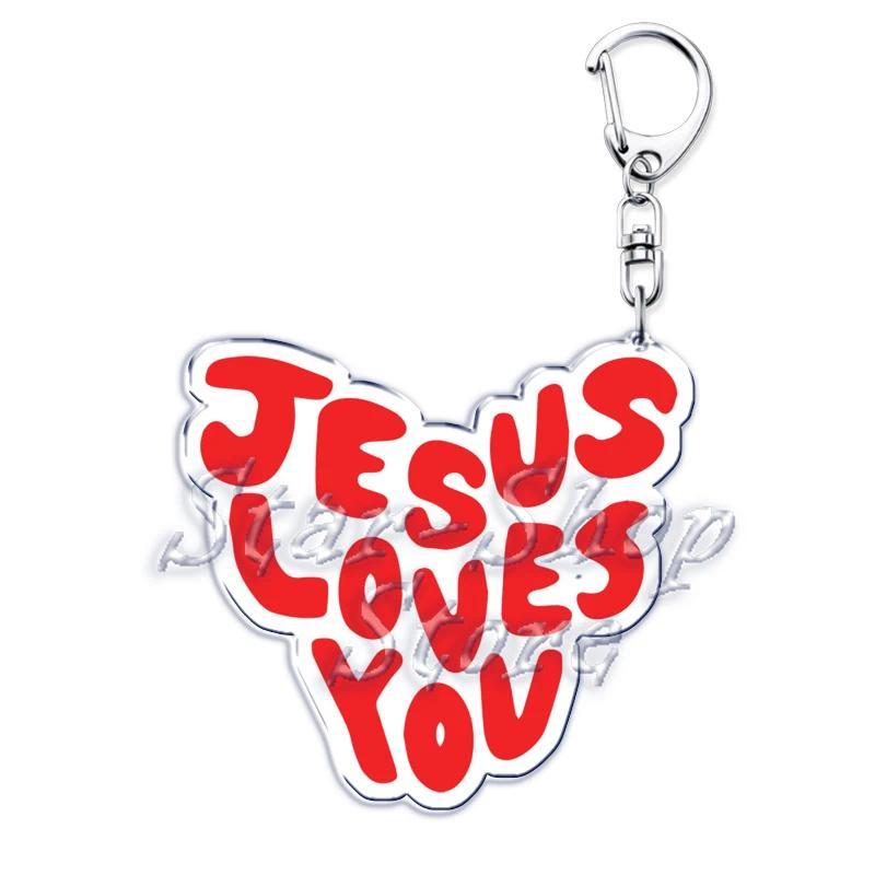 Jesus Loves You Letter Keychains Christian God Bible Quote Keyring Pendant Key Chain Jewelry Móc Khóa In Theo Yêu Cầu, Chất Liệu Mica Trong Suốt In 2 Mặt , Dày 4mm 8 Jesus Loves You Letter Keychains Christian God Bible Quote Keyring Pendant Key Chain Jewelry Móc Khóa In Theo Yêu Cầu, Chất Liệu Mica Trong Suốt In 2 Mặt , Dày 4mm - Ảnh 8