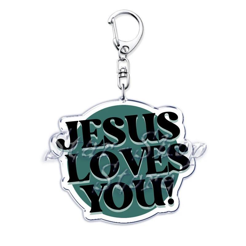 Jesus Loves You Letter Keychains Christian God Bible Quote Keyring Pendant Key Chain Jewelry Móc Khóa In Theo Yêu Cầu, Chất Liệu Mica Trong Suốt In 2 Mặt , Dày 4mm 10 Jesus Loves You Letter Keychains Christian God Bible Quote Keyring Pendant Key Chain Jewelry Móc Khóa In Theo Yêu Cầu, Chất Liệu Mica Trong Suốt In 2 Mặt , Dày 4mm - Ảnh 10