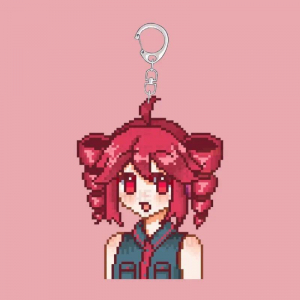 Kasane Teto Anime Pixels Women Keychain Men Teto Acrylic Key Chain Bags Buckle Hanging Face Móc Khóa In Theo Yêu Cầu, Chất Liệu Mica Trong Suốt In 2 Mặt , Dày 4mm