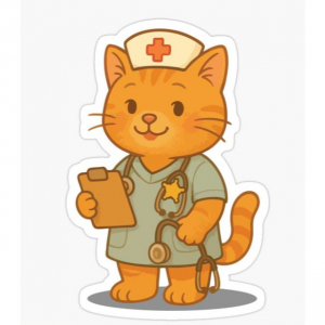Keychain "funny Meme Cat Doctor " Móc Khóa In Theo Yêu Cầu, Chất Liệu Mica Trong Suốt In 2 Mặt , Dày 4mm