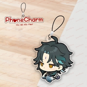Keychain, Phone Hanger Genshin Impact Game Model 2 Chibi Anime Gift For Friends Móc Khóa In Theo Yêu Cầu, Chất Liệu Mica Trong Suốt In 2 Mặt , Dày 4mm