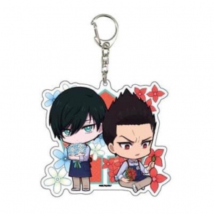 Keychain Printed With Blue Lock Striker No. 1 Ver Double Flowers Anime Chibi Mica In Acrylic Móc Khóa In Theo Yêu Cầu, Chất Liệu Mica Trong Suốt In 2 Mặt , Dày 4mm