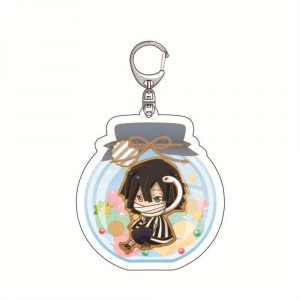 Keychain, Standee Model Anime Demon Slayer Kimetsu No Yaiba Kamado Nezuko Study Desk Móc Khóa In Theo Yêu Cầu, Chất Liệu Mica Trong Suốt In 2 Mặt , Dày 4mm