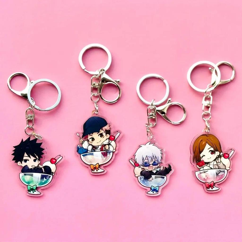 Keychains Acrylic Keychains For Jjk Gojo Satoru Itadori Yuji Fushiguro Megumi Cute Diy Mica Móc Khóa In Theo Yêu Cầu, Chất Liệu Mica Trong Suốt In 2 Mặt , Dày 4mm 1 Keychains Acrylic Keychains For Jjk Gojo Satoru Itadori Yuji Fushiguro Megumi Cute Diy Mica Móc Khóa In Theo Yêu Cầu, Chất Liệu Mica Trong Suốt In 2 Mặt , Dày 4mm