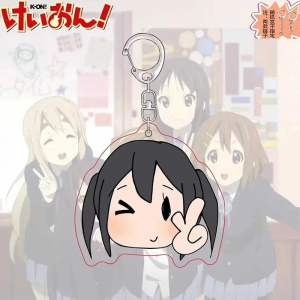 K-on Anime Figures Akiyama Mio Keychain Cute Key Chain Bags Charms Hanging Face Kids Friends Móc Khóa In Theo Yêu Cầu, Chất Liệu Mica Trong Suốt In 2 Mặt , Dày 4mm