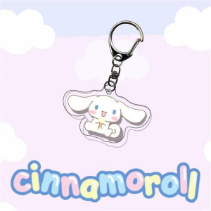 Kuromi Cinnamoroll Expression Anime Acrylic Cute Figure Bag Charms Key Ring Hanging Car Móc Khóa In Theo Yêu Cầu, Chất Liệu Mica Trong Suốt In 2 Mặt , Dày 4mm