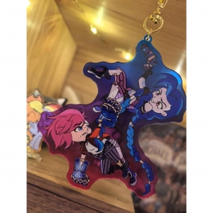 League Of Legends Anime Keychain Women Arcane Mica Key Chain Man Jinx Keychain Ornament Móc Khóa In Theo Yêu Cầu, Chất Liệu Mica Trong Suốt In 2 Mặt , Dày 4mm