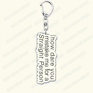 Lgbtq Funny Rainbow Keychain Bag Gay Pride Lesbian Meme Biseexual Transgender Bumper Mica Móc Khóa In Theo Yêu Cầu, Chất Liệu Mica Trong Suốt In 2 Mặt , Dày 4mm