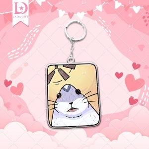Lovely And Funny Chibi Hamster Keychain Móc Khóa In Theo Yêu Cầu, Chất Liệu Mica Trong Suốt In 2 Mặt , Dày 4mm