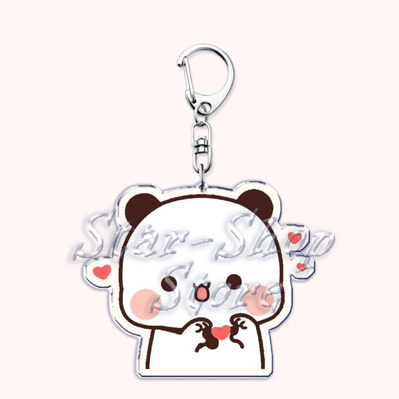 Lovely Bubu Dudu Rose Love Keychains Couple Bear Panda Pendant Mica Keychain Móc Khóa In Theo Yêu Cầu, Chất Liệu Mica Trong Suốt In 2 Mặt , Dày 4mm 2 Lovely Bubu Dudu Rose Love Keychains Couple Bear Panda Pendant Mica Keychain Móc Khóa In Theo Yêu Cầu, Chất Liệu Mica Trong Suốt In 2 Mặt , Dày 4mm - Ảnh 2