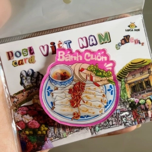 Magnet Mica Ẩm Thực Việt Nam Dễ Thương Locabee, Quà Tặng Lưu Niệm, Decor Cute In Theo Yêu Cầu, Chất Liệu Mica Trong Suốt In 2 Mặt , Dày 4mm, Free Ship 30 Cái, Miễn Phí Thiết Kế, Có Test Mẫu