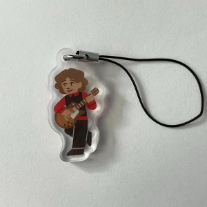 Mcr Acrylic Phone Charm Cute Cartoon Animal Design Mobile Phone Strap With Clasp For Girls Móc Khóa In Theo Yêu Cầu, Chất Liệu Mica Trong Suốt In 2 Mặt , Dày 4mm