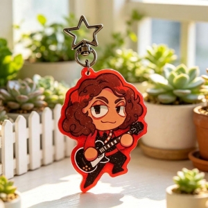 Mcr Revenge Era 2.5in Keychain My Chemical Romance Punk Rock Band Logo Charm For Keys Móc Khóa In Theo Yêu Cầu, Chất Liệu Mica Trong Suốt In 2 Mặt , Dày 4mm
