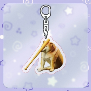 Meme Keychain Cute Cheems Dog And Cat Chibi Anime Cute Gift For Friends And Lovers Móc Khóa In Theo Yêu Cầu, Chất Liệu Mica Trong Suốt In 2 Mặt , Dày 4mm
