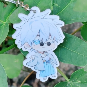 Móc Khóa Anime Jujutsu Kaisen Gojo Satoru Fushiguro Megumi Kawaii Móc Khóa In Theo Yêu Cầu, Chất Liệu Mica Trong Suốt In 2 Mặt , Dày 4mm, Free Ship 30 Cái, Miễn Phí Thiết Kế, Có Test Mẫu