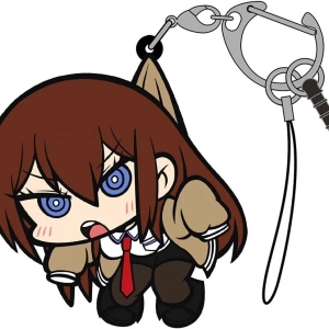Móc Khóa Kurisu Makise Tsumamare Rubber Mascot Móc Khóa In Theo Yêu Cầu, Chất Liệu Mica Trong Suốt In 2 Mặt , Dày 4mm, Free Ship 30 Cái, Miễn Phí Thiết Kế, Có Test Mẫu