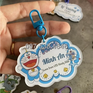Móc Khóa Logo Treo Theo Yêu Cầu tại Sông Công ,Thái Nguyên , Giá Xưởng, Cắt Laser, Mica Trong Suốt Dày 4mm , kích thước 4.5x5.5 cm , Giá Tận Gốc, Free Ship Từ 30 Cái