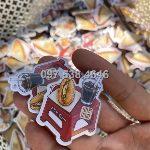 Móc Khóa Logo Treo Theo Yêu Cầu tại Thủ Dầu Một, Bình Dương, Giá Xưởng, Cắt Laser, Mica Trong Suốt Dày 4mm , kích thước 4.5x5.5 cm , Giá Tận Gốc, Free Ship Từ 30 Cái
